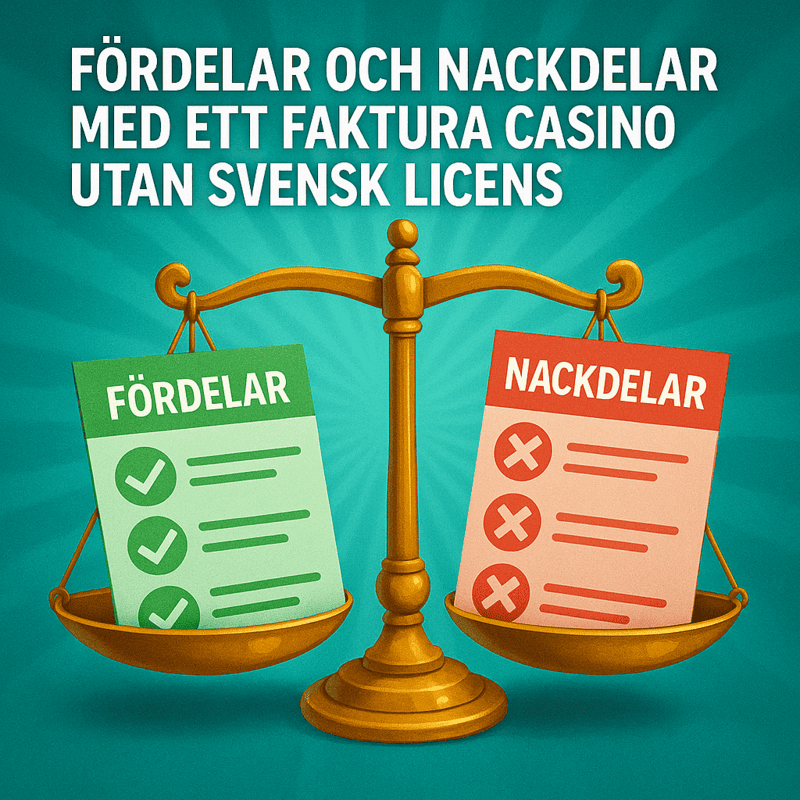 Fördelar och nackdelar med faktura casino utan svensk licens